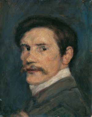 Selbstportrat by Anton Arpad Schuster Oil Painting