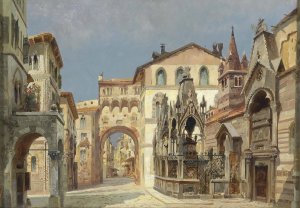 Scagliergraber In Verona by Anton Brioschi Oil Painting