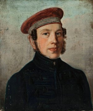 Portrait of prince Roman Czartoryski by Anton Clemens Albrecht Evers Oil Painting