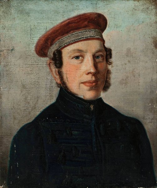 Portrait of prince Roman Czartoryski  by Anton Clemens Albrecht Evers - Hand-Painted Oil Painting Reproduction
