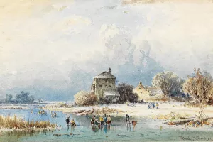 A Ford Under A Cloudy Sky by Anton Doll Oil Painting