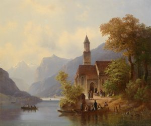 Am Heimweg Von Der Sonntagsmesse by Anton Doll Oil Painting