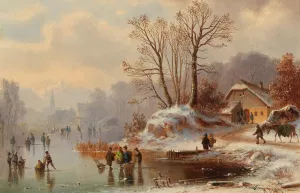 Scene near Uffing on the Staffelsee by Anton Doll Oil Painting
