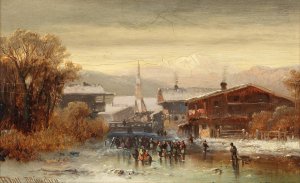 View Of Hardt On Lake Constance by Anton Doll Oil Painting