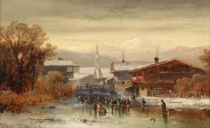 View Of Hardt On Lake Constance by Anton Doll Oil Painting