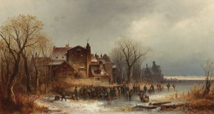 Winter Pleasures by Anton Doll Oil Painting