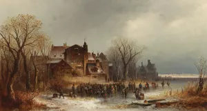 Winter Pleasures by Anton Doll Oil Painting