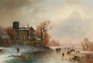 Winter pleasures by Anton Doll Oil Painting