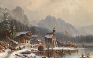 Wintervergnugen by Anton Doll Oil Painting