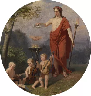 Allegorie auf die Wahrheit und Toleranz by Anton Ebert Oil Painting