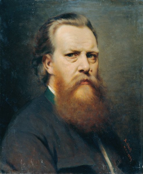 Selbstportrat  by Anton Ebert - Hand-Painted Oil Painting Reproduction