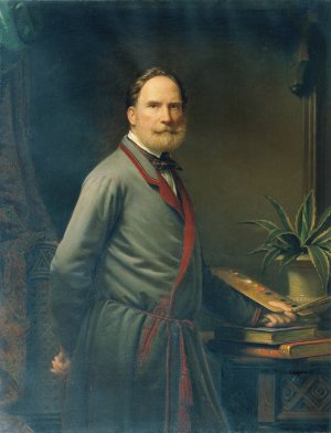 Selbstportrat by Anton Ebert Oil Painting