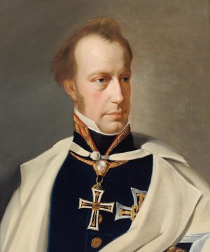 Archduke Anton Victor, portrait in uniform with the Grand Master's Cross of the Teutonic Order by Anton Einsle Oil Painting