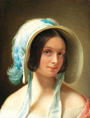 Countess Festetics, nee Countess Roczinska by Anton Einsle Oil Painting