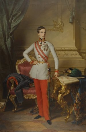 Emperor Franz Joseph I by Anton Einsle Oil Painting