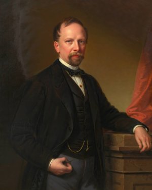 Matthias Stricker, Fabrikant by Anton Einsle Oil Painting