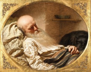 The Last Friend by Anton Einsle Oil Painting