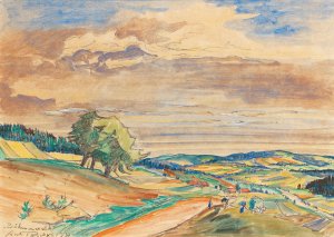 Bohmerwald by Anton Emanuel Peschka Oil Painting