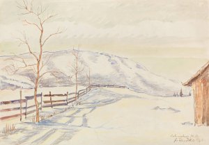 The Schneeberg Mountain in Lower Austria by Anton Emanuel Peschka Oil Painting