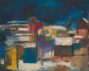 Winterlandschaft in Speising by Anton Emanuel Peschka Oil Painting