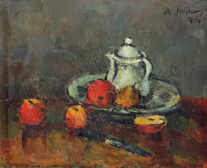 Apfelstillleben by Anton Faistauer Oil Painting