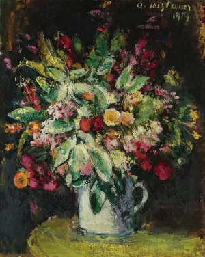 Blumen Stillleben by Anton Faistauer Oil Painting