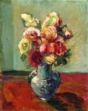 Bouquet in a Vase by Anton Faistauer - Oil Painting Reproduction