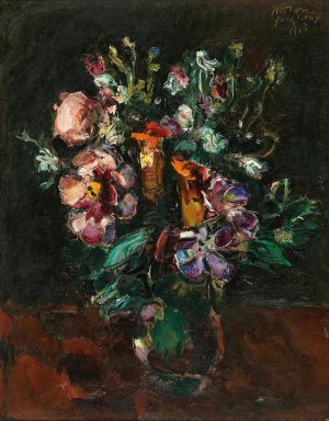 Bouquet of flowers by Anton Faistauer Oil Painting