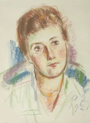 Damenbildnis by Anton Faistauer Oil Painting