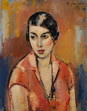 Junge Frau Im Rosa Kleid by Anton Faistauer Oil Painting