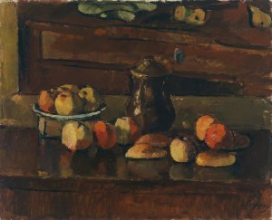 Obststilleben mit Kanne by Anton Faistauer Oil Painting