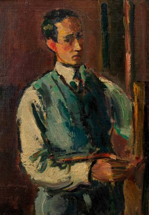 Selbstbildnis Anton Faistauer by Anton Faistauer Oil Painting