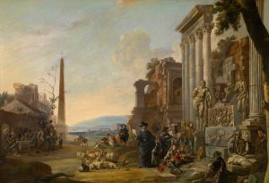 The Study of Art at Rome by Anton Goubau Oil Painting