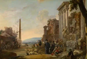 The Study of Art at Rome Oil painting by Anton Goubau