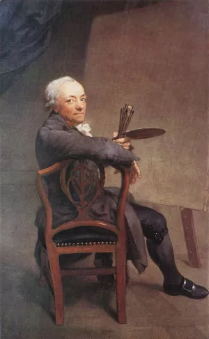 Self-Portrait at the Age of 58 by Anton Graff Oil Painting