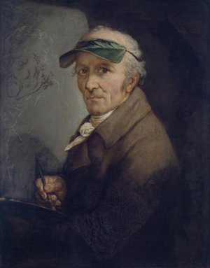 Self-Portrait with Eye-shade by Anton Graff Oil Painting