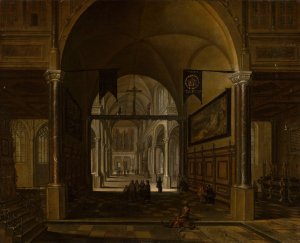 Church interior by Anton Gunther Gheringh Oil Painting