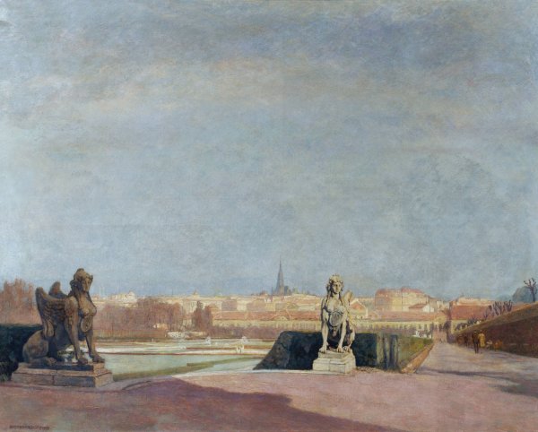 Main Product Photo of Blick vom Belvedere auf Wien  Painting by Anton Hans Karlinsky