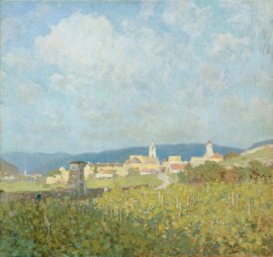 Durnstein in der Wachau by Anton Hans Karlinsky Oil Painting