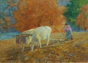 Herbst by Anton Hans Karlinsky Oil Painting