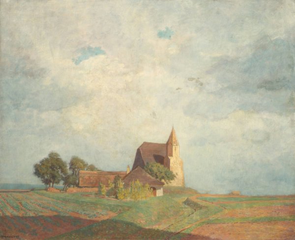 Main Product Photo of Kirche in Holzern bei Sausenstein Painting by Anton Hans Karlinsky