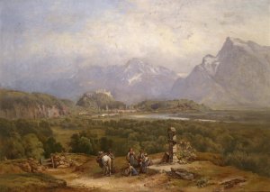 Blick auf Salzburg by Anton Hansch Oil Painting