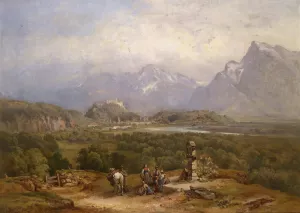 Blick auf Salzburg by Anton Hansch Oil Painting