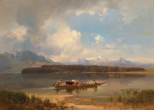 Der Chiemsee Im Herbst by Anton Hansch Oil Painting