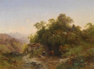 Der Waldhugel by Anton Hansch Oil Painting