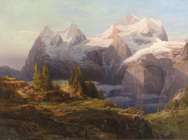 Main Product Photo of Eiger Monch Jungfrau  Painting by Anton Hansch