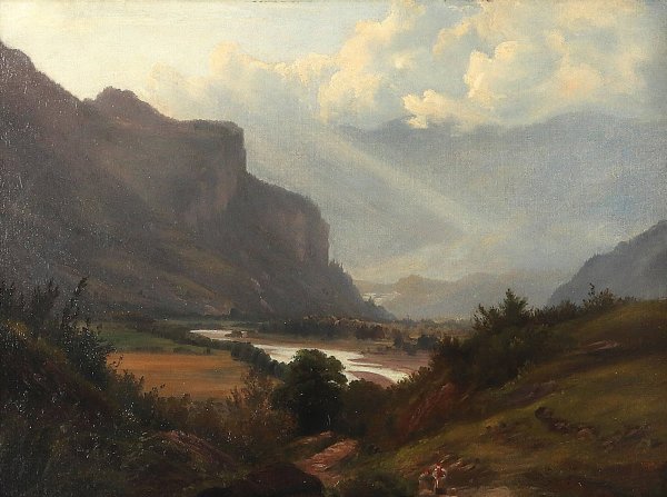 Main Product Photo of Golling Bei Salzburg Painting by Anton Hansch