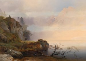 Herbststimmung Am See by Anton Hansch Oil Painting