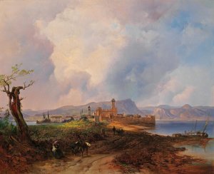 Sirmione by Anton Hansch Oil Painting