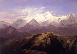 The Grossvenediger by Anton Hansch Oil Painting